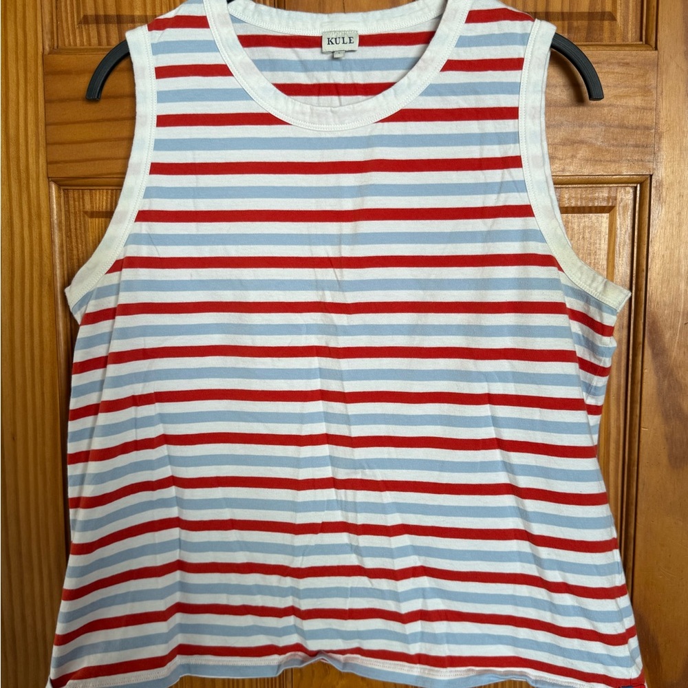 Kule The Modern Tank Red, Blue and White Stripe, Size Large